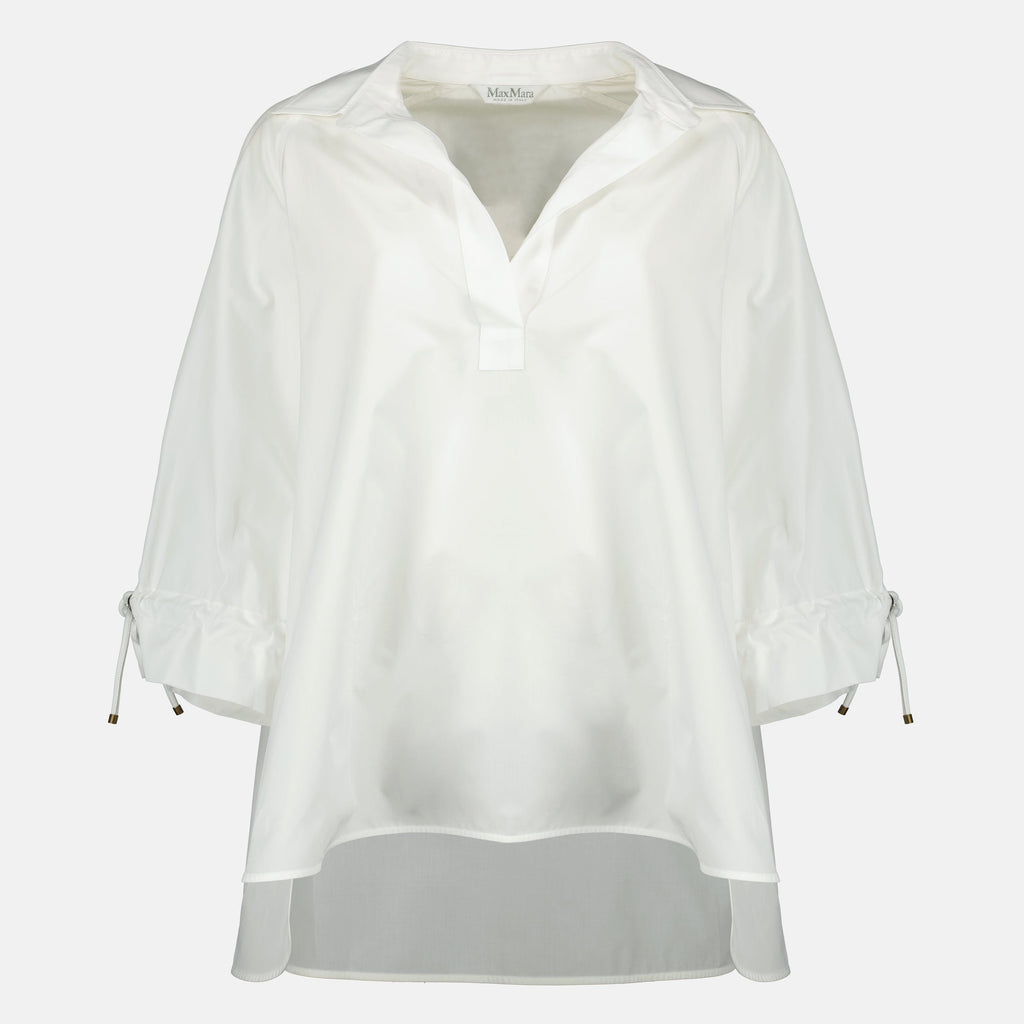 Imagem da blusa de popeline de algodão da Max Mara para mulheres - Temporada Primavera-Verão 2026 - Vista frontal