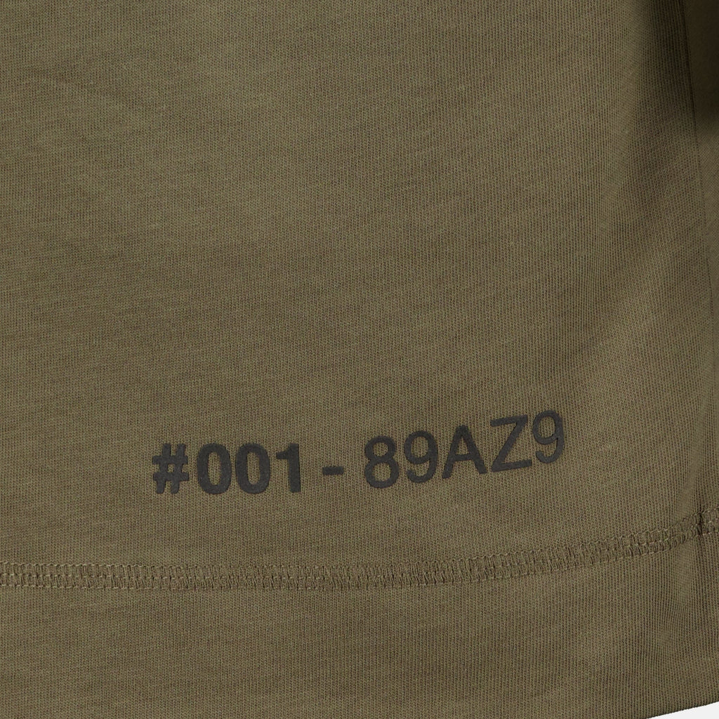 T-shirt de jersey de algodão caqui