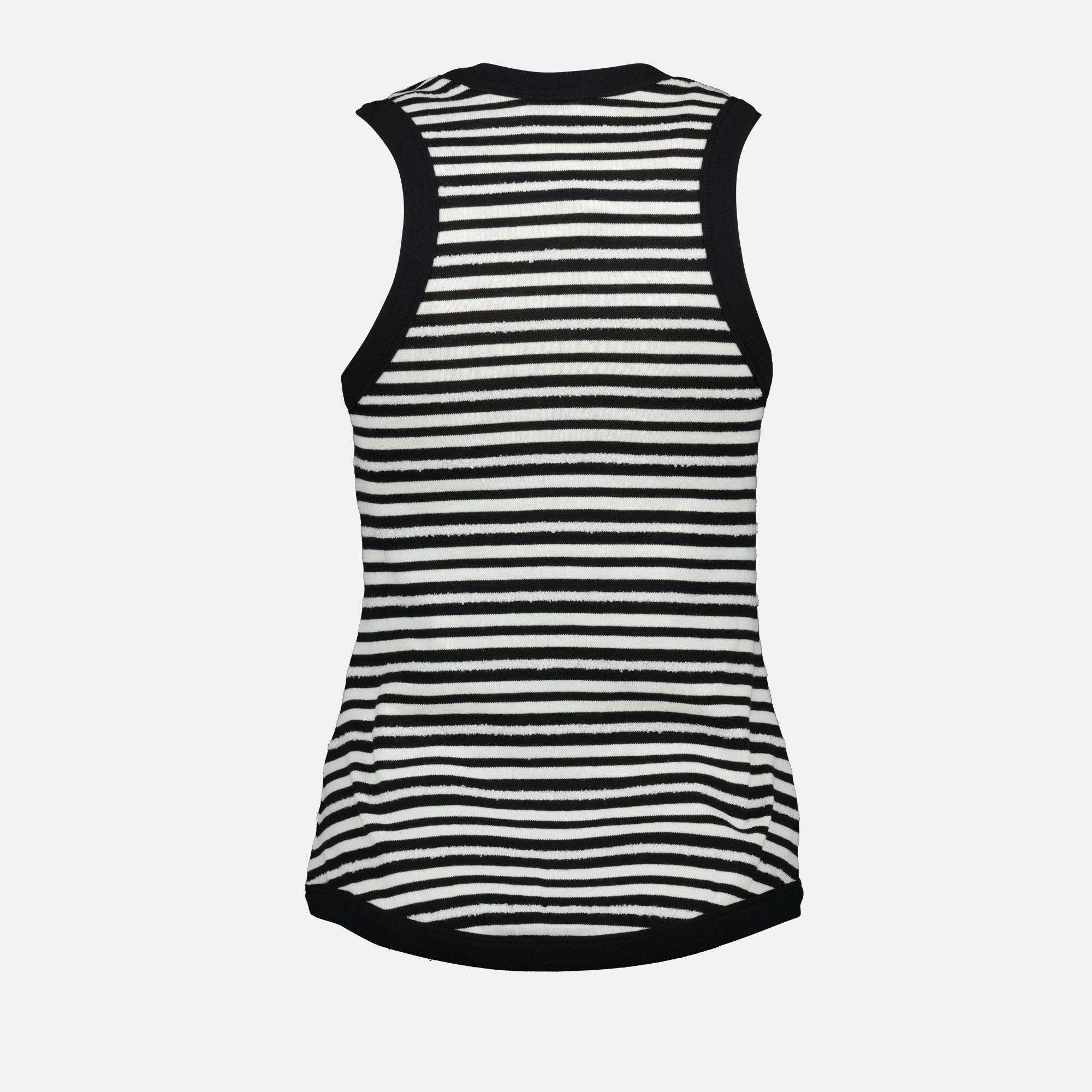 striped tank top, cotton top, Cassandre, Saint Laurent clothing, women's fashion
