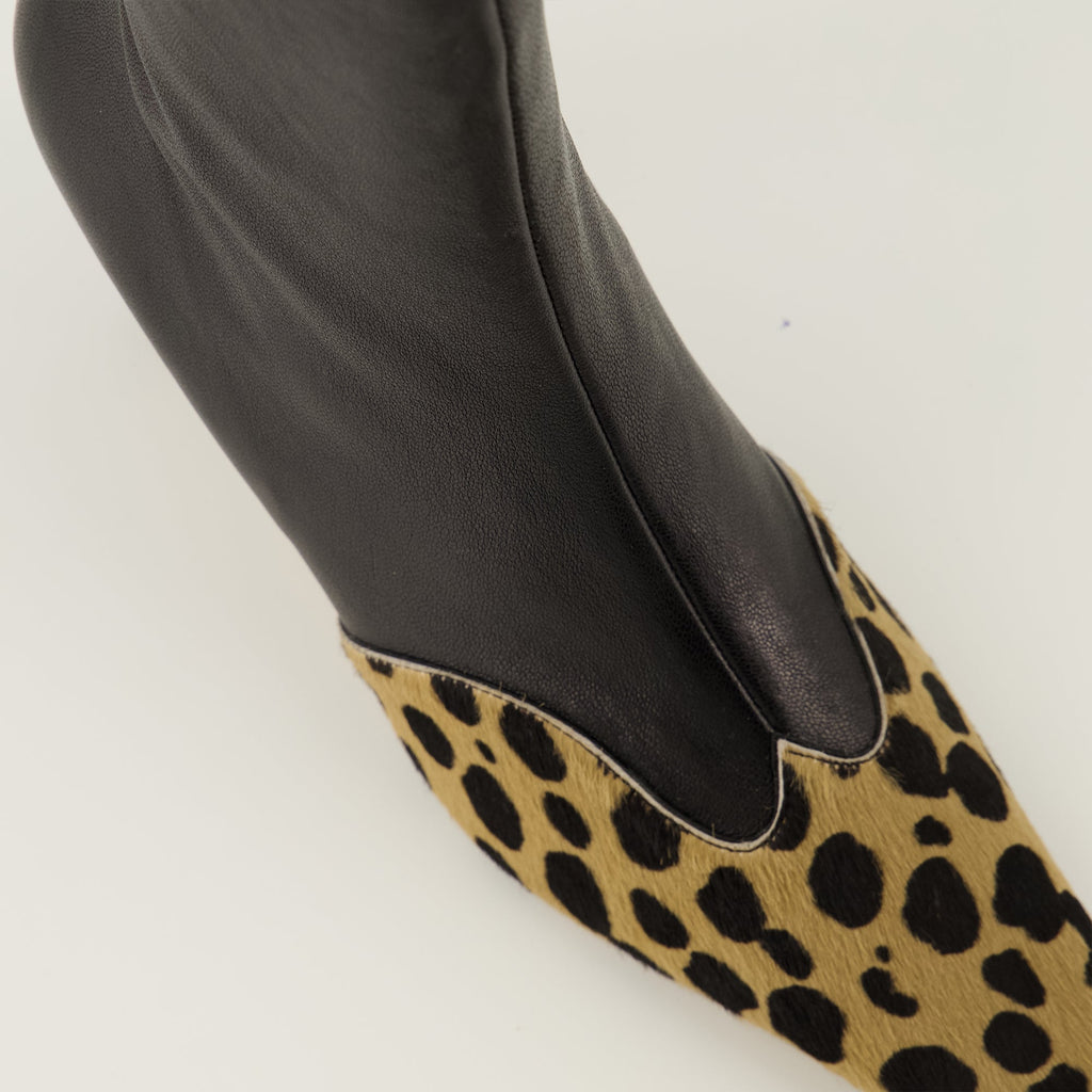 Khaite boots, ankle boots, leopard print, black boots, Fall Winter 2025