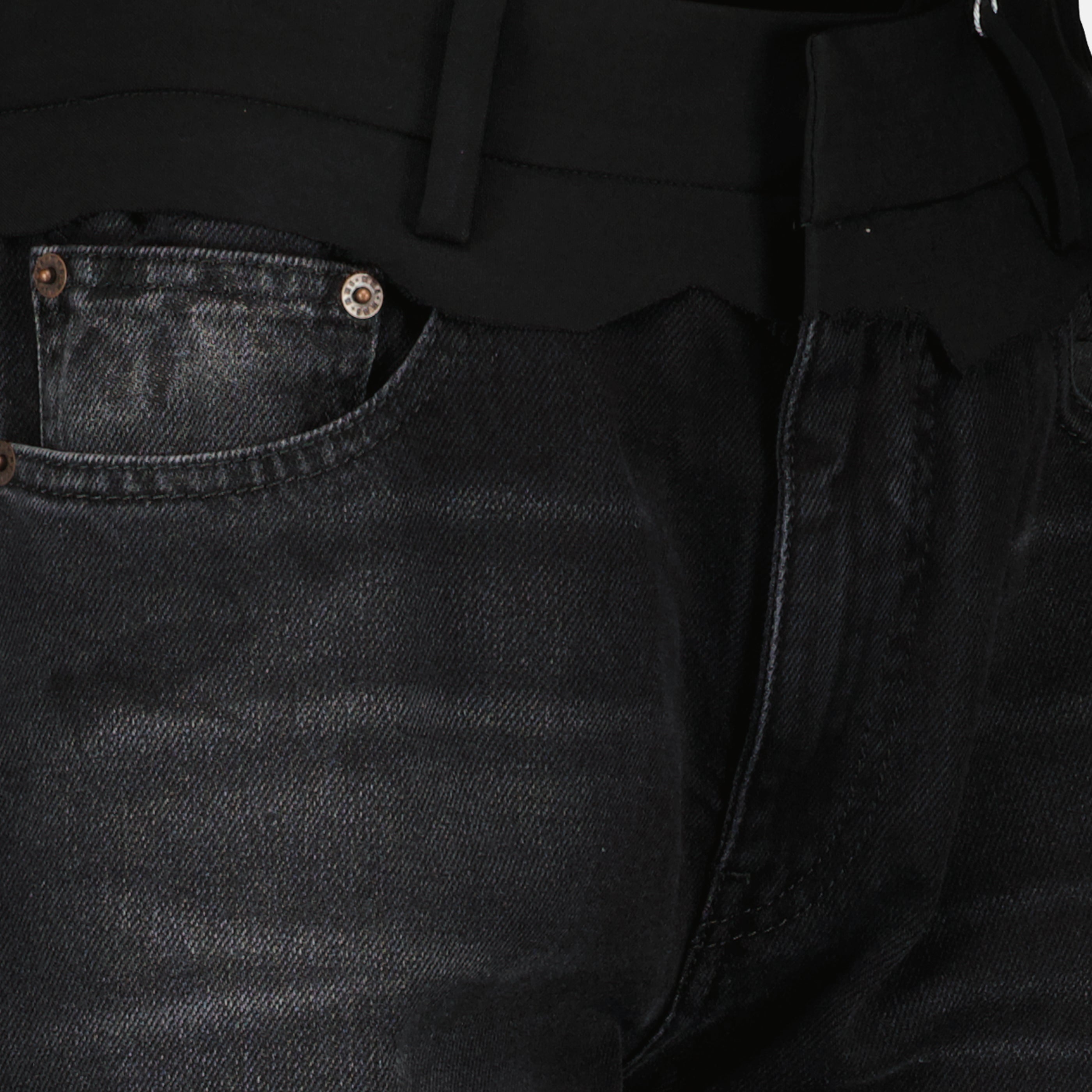Jeans Dritti in Denim Nero