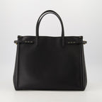 Black leather tote bag, Antibes tote, Valentino accessories, elegant tote, designer handbags