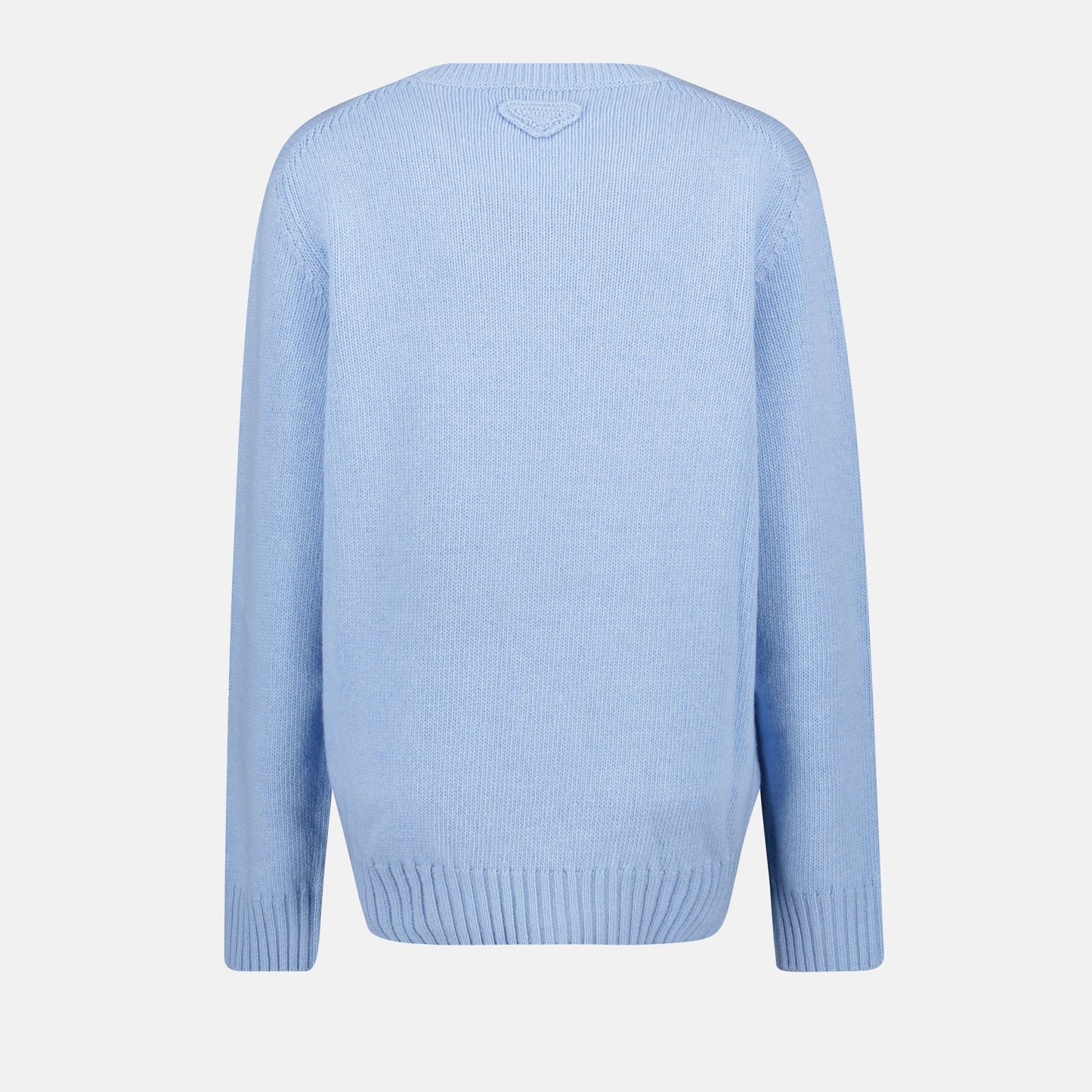 Prada sweater, blue wool sweater, luxury winter wear, premium knitwear, designer clothing