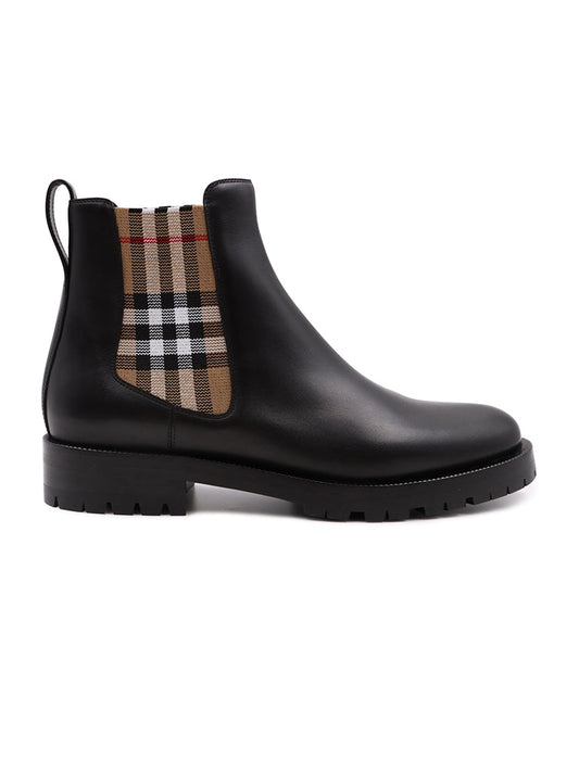 Burberry Chelsea boots, Women's luxury boots, Black leather boots, High-end footwear, Designer Chelsea boots