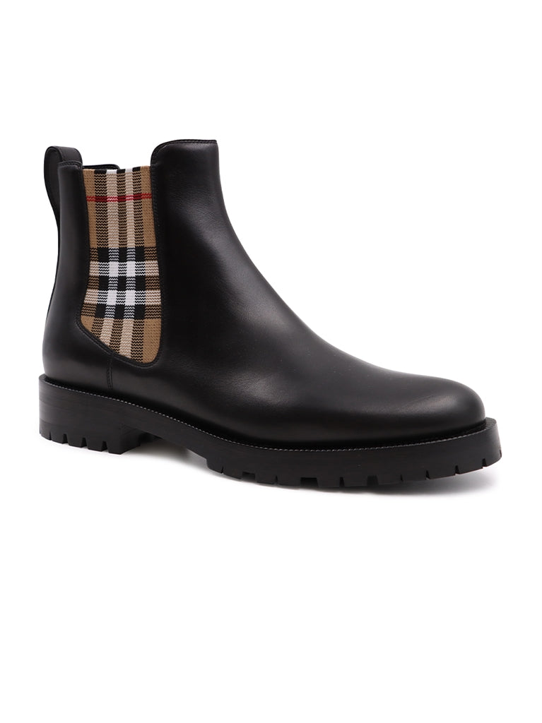 Burberry Chelsea boots, Women's luxury boots, Black leather boots, High-end footwear, Designer Chelsea boots