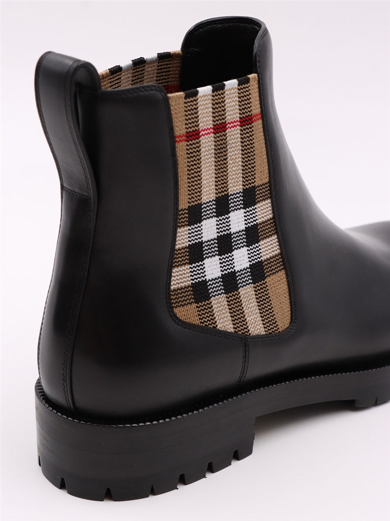 Burberry Chelsea boots, Women's luxury boots, Black leather boots, High-end footwear, Designer Chelsea boots