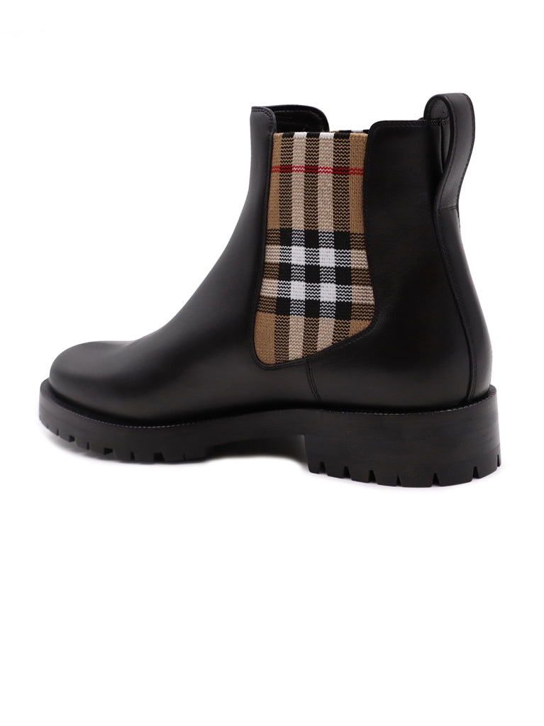 Burberry Chelsea boots, Women's luxury boots, Black leather boots, High-end footwear, Designer Chelsea boots