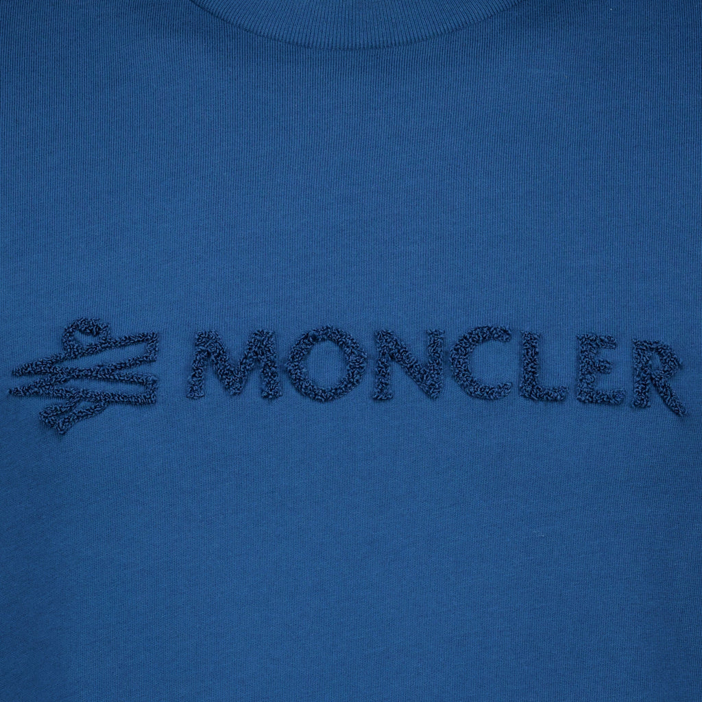 Blue Logo Cotton T-Shirt
