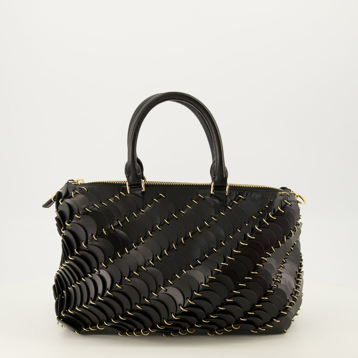 Sac Boston en cuir noir