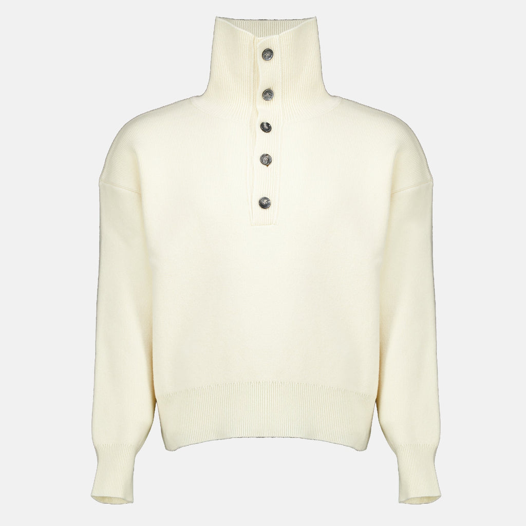 Sweater Branco de Gola Alta
