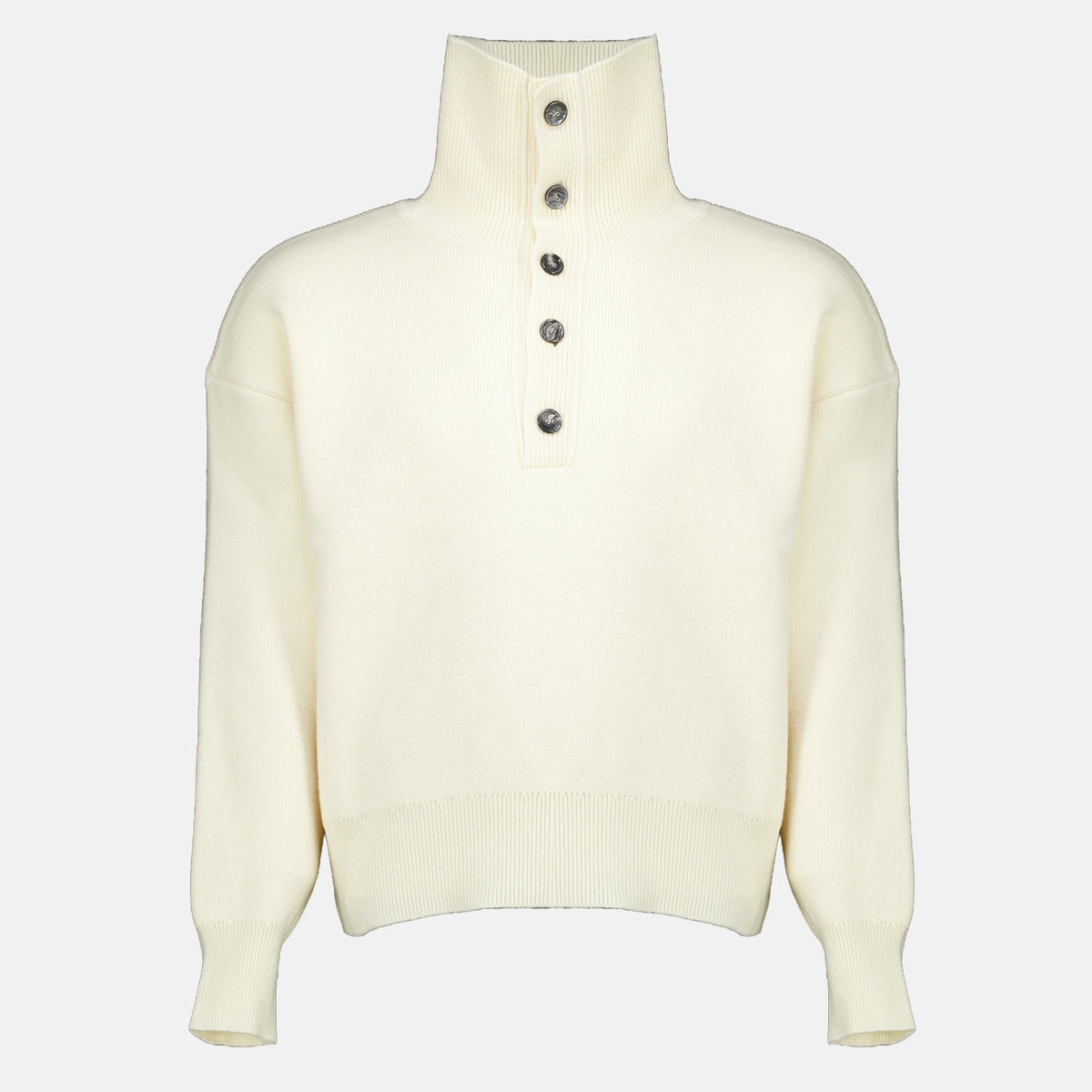 Sweater Branco de Gola Alta