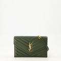 Imagen de la billetera sobre de Cassandre de Saint Laurent para mujeres - Temporada Primavera-Verano 2026 - Vista frontal