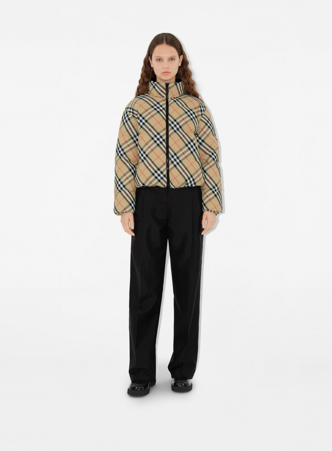 reversible jacket, plaid jacket, Burberry fashion, luxury ready-to-wear, Autumn-Winter 2024