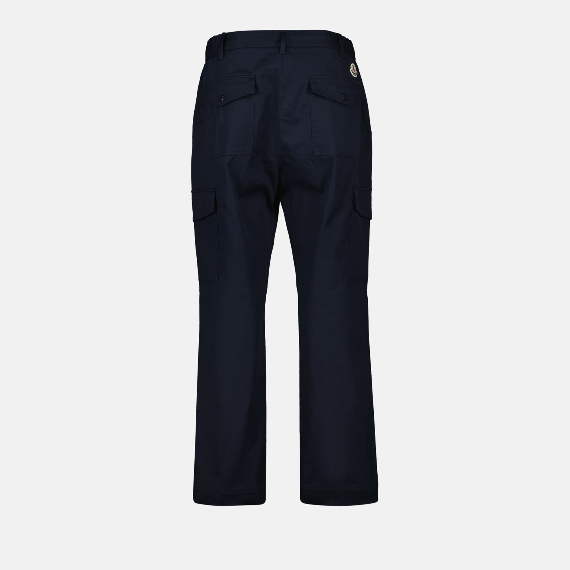Imagen de Pantalones de Gabardina en Azul por Moncler para Hombre - Temporada Otoño-Invierno 2024 - Vista de Detalle 2