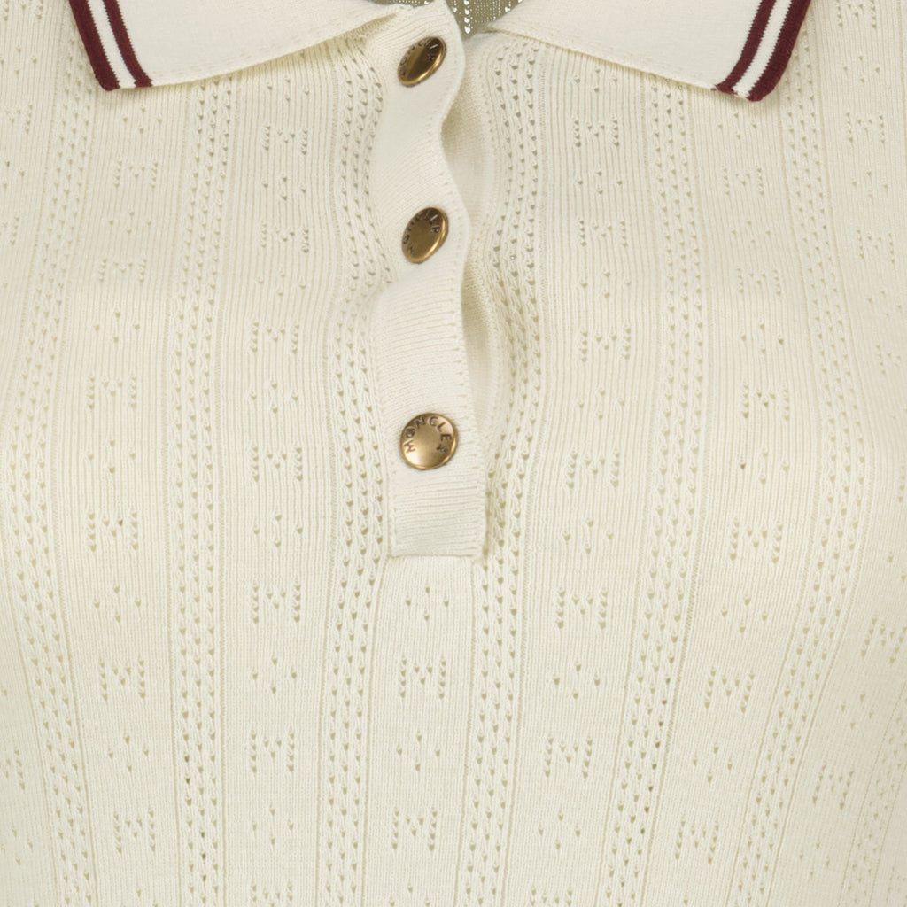 Polo in Cotone Beige con Motivo