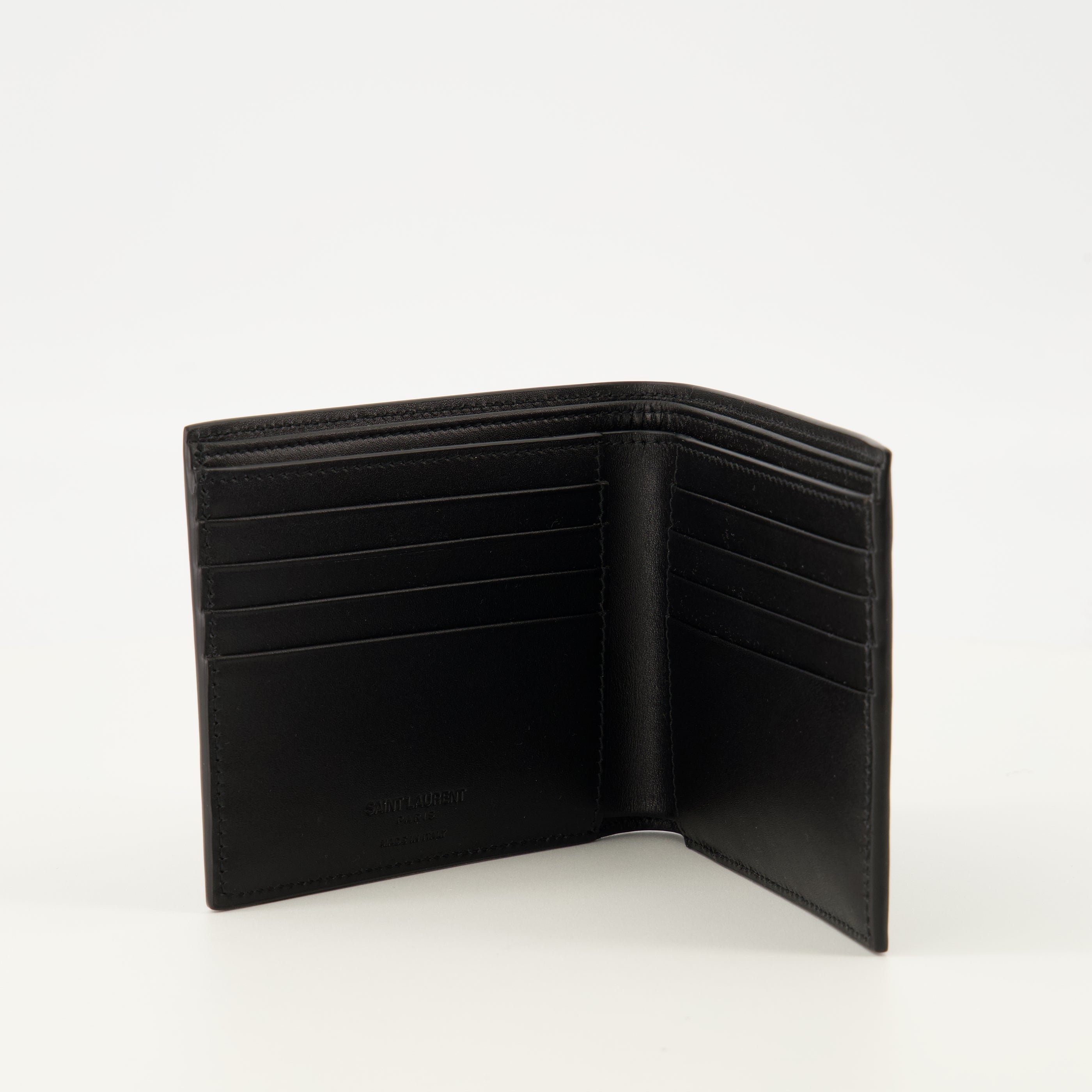 Schwarze Lederbörse Paris