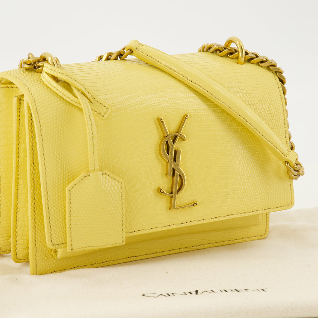 Borsa in pelle di lucertola Sunset Small