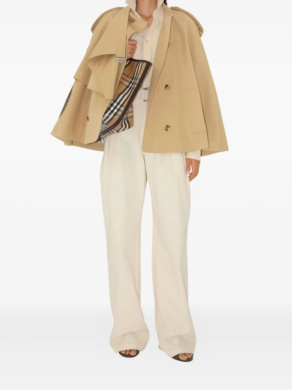 Beige Cotton Cape