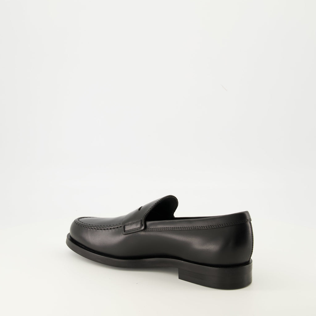 black leather loafers tods men 15592964063612