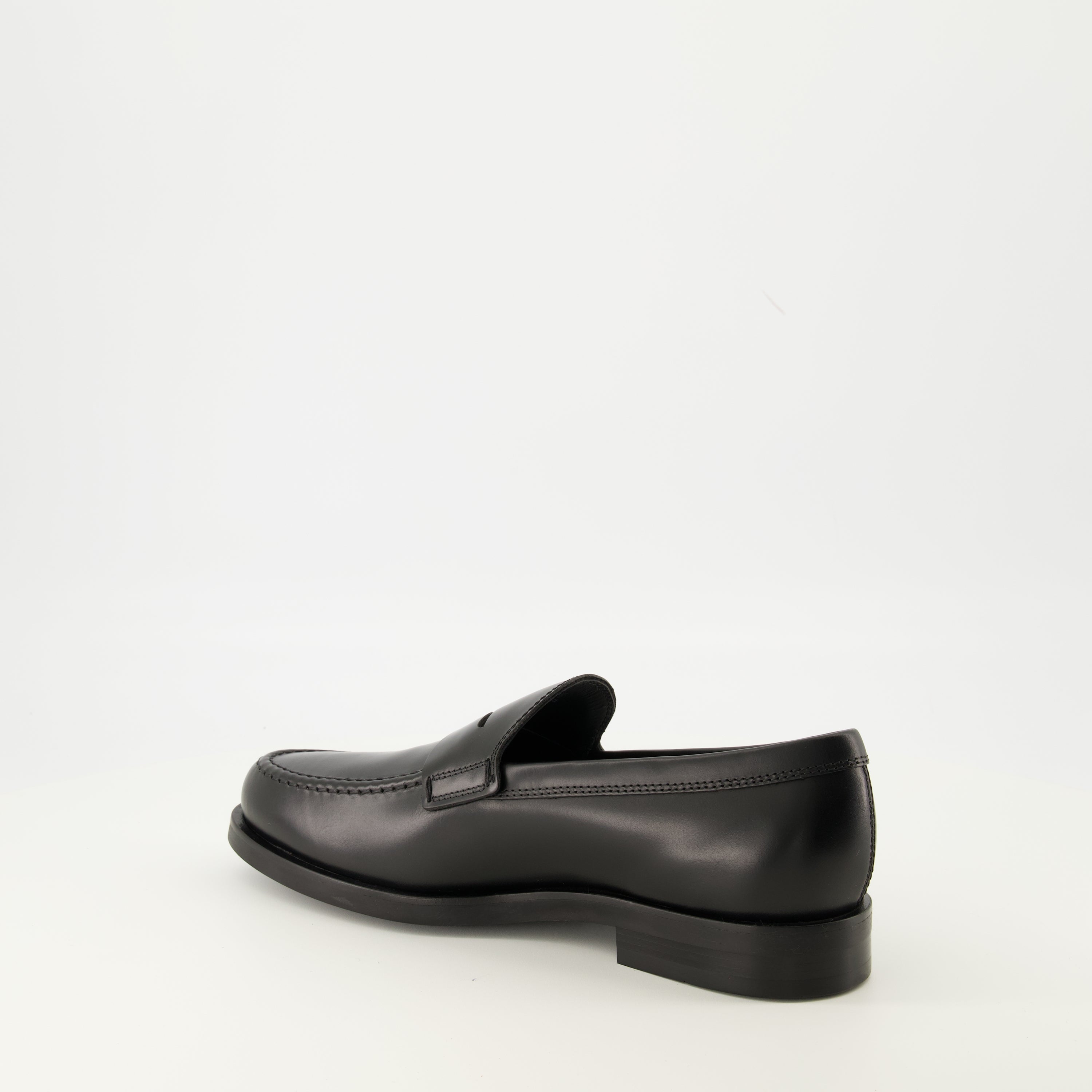black leather loafers tods men 15592964063612