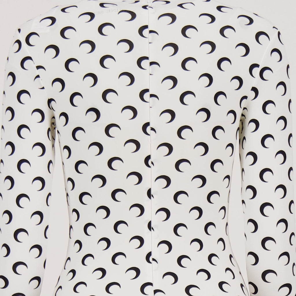 short jumpsuit, Marine Serre, Moon print, Autumn-Winter 2025, polyamide garment