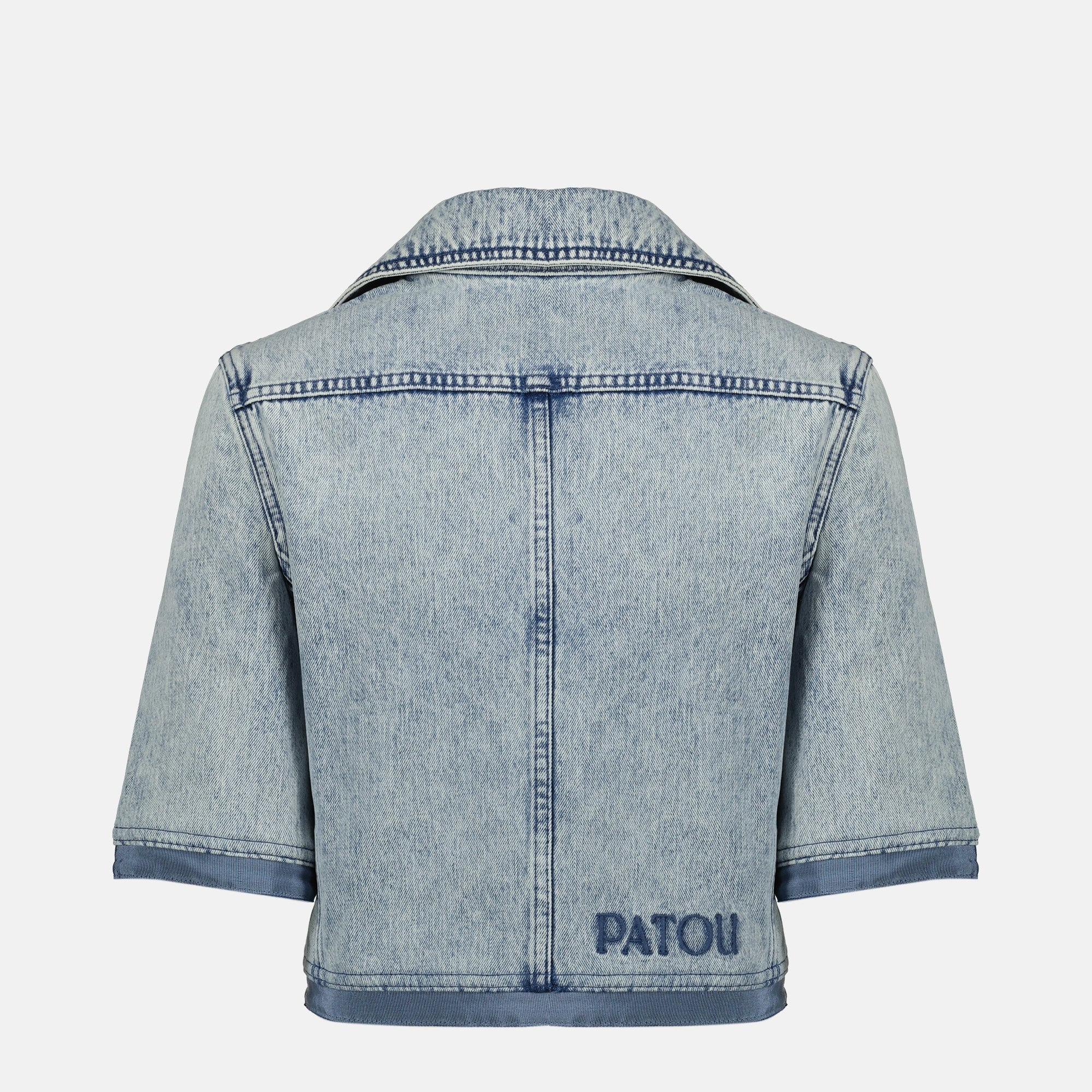 Image of Blue Denim Jacket by Patou for Women - Season Spring-Summer 2026 - Back View