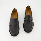 Dior Granville Moccasins, Grain Leather Moccasins, Luxury Black Moccasins, Autumn-Winter Collection, High-End Footwear