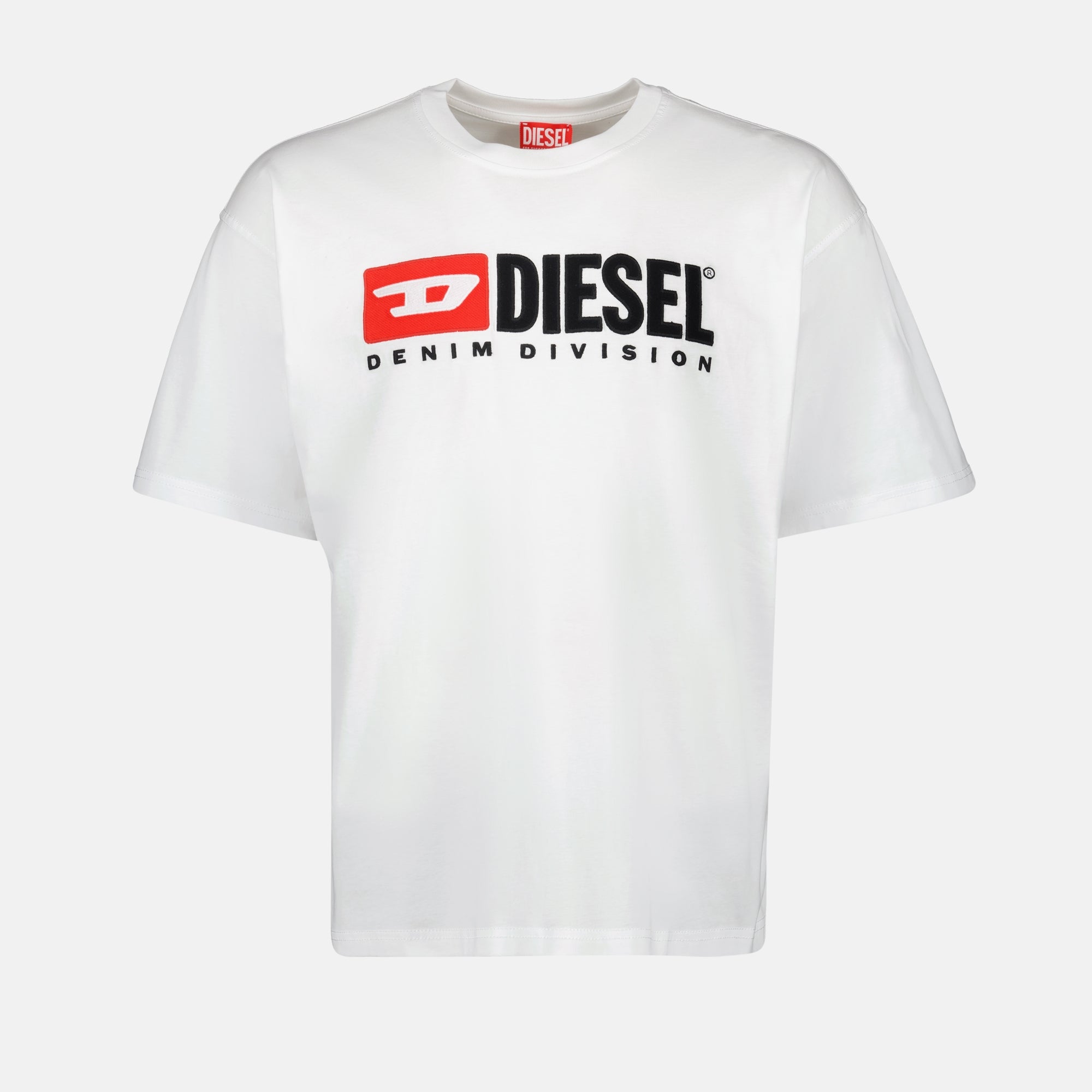 Image of T-Boxt-Div White T-shirt by Diesel for Men - Season Autumn-Winter 2024 - Front View
