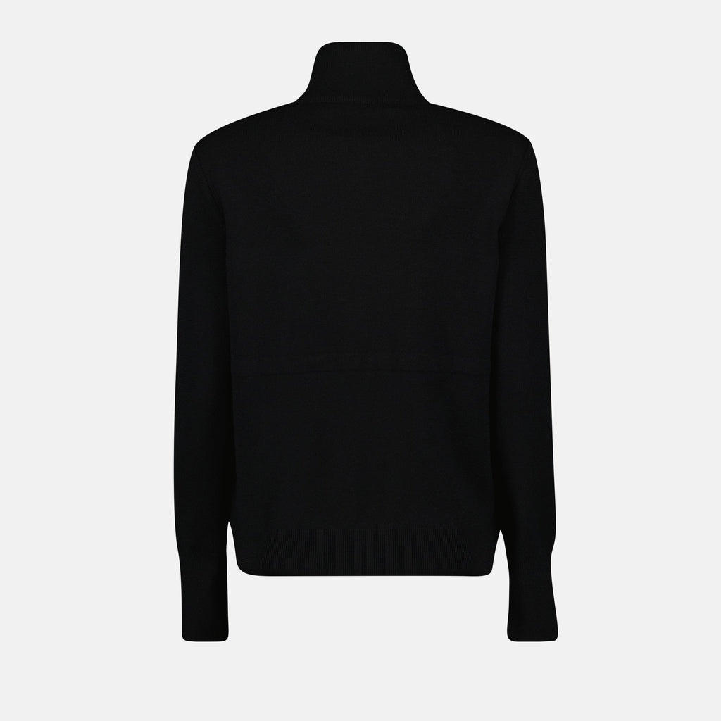 Veste noire bicolore avec zip