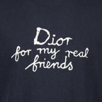 Dior T-shirt, Hylton Nel, navy blue T-shirt, embroidered logo shirt, cotton jersey clothing