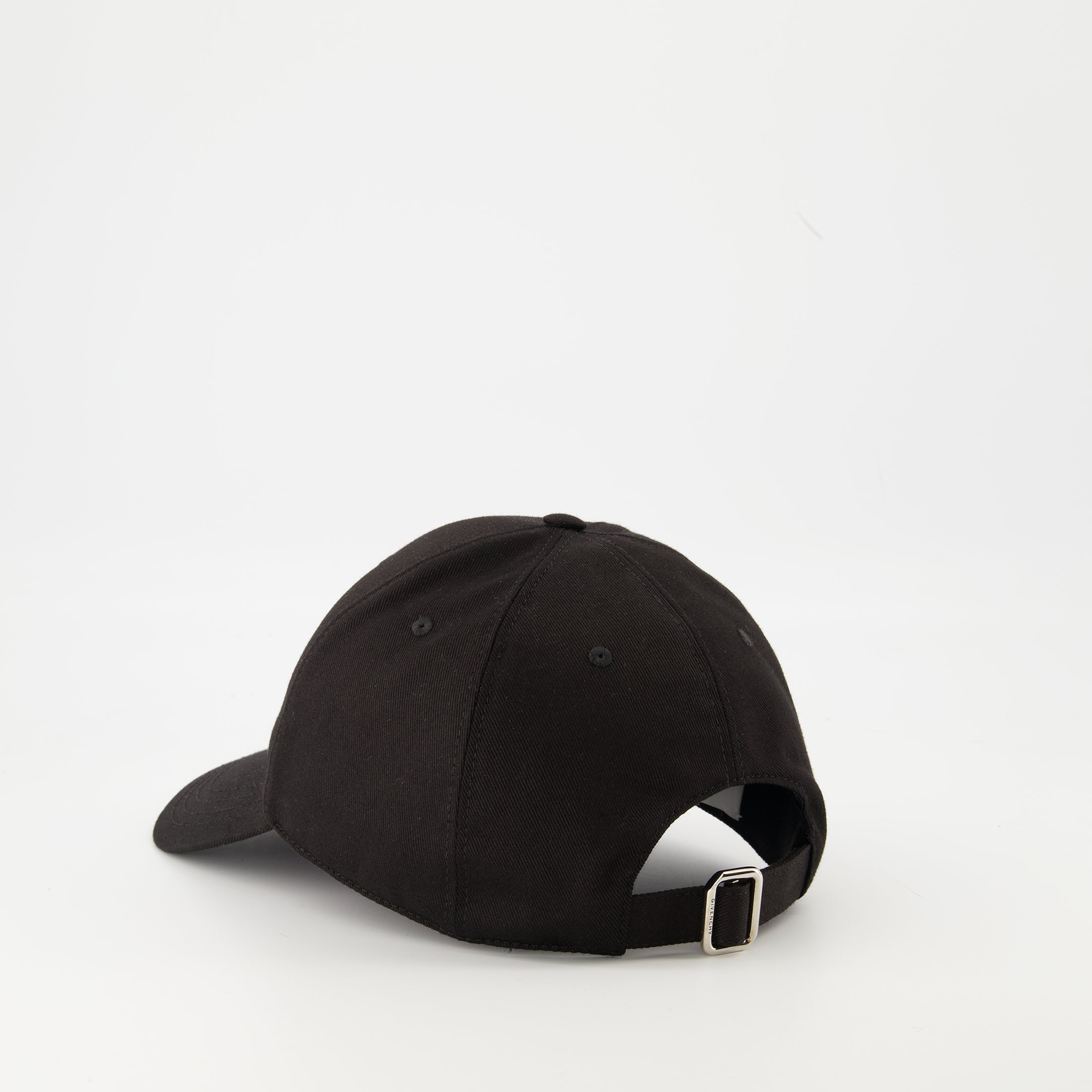 Givenchy Black Logo Cotton Baseball Cap Givenchy Paris embroidered cap in cotton in - black  main image 4