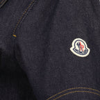 denim shirt dress, Moncler dress, navy blue dress, women's fashion, casual dress