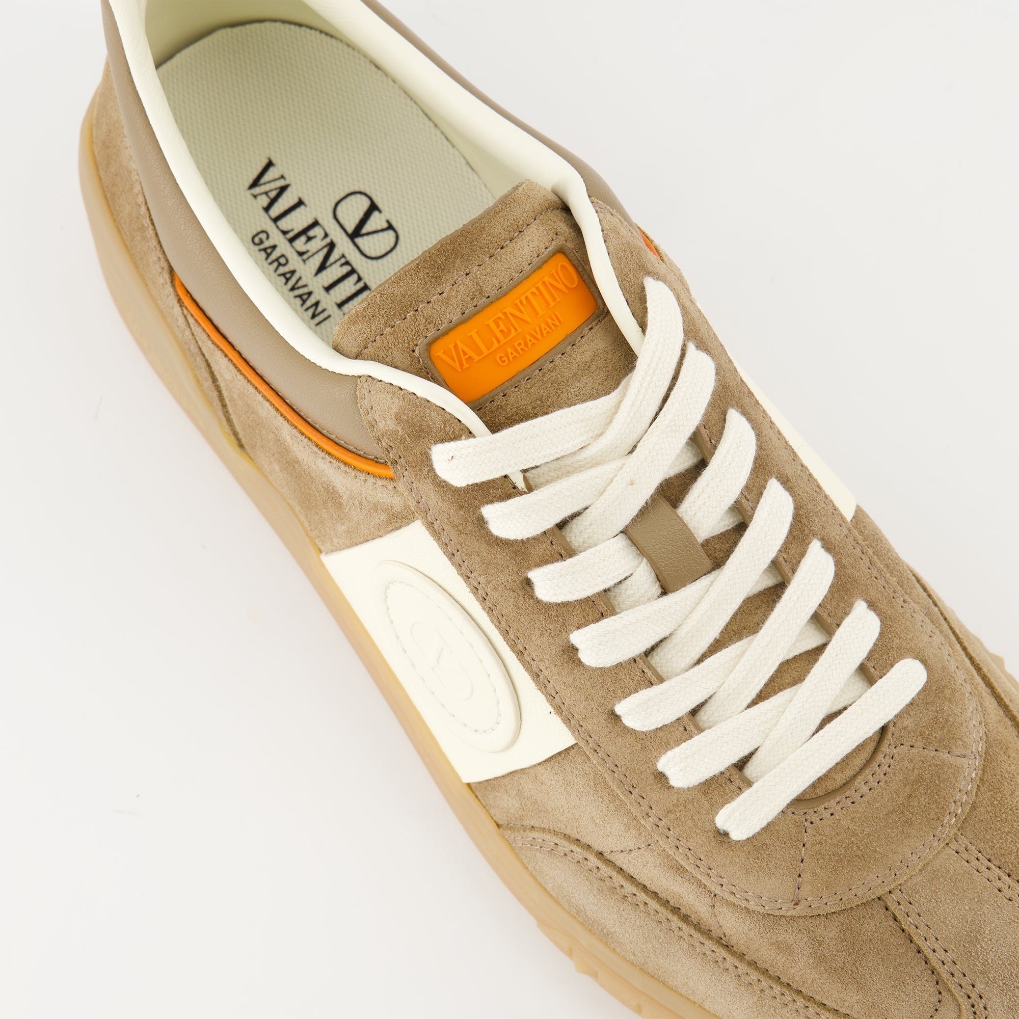 Valentino Garavani Sneakers, UpVillage Sneakers, Luxury Sneakers, Brown Suede Sneakers, Men's Footwear