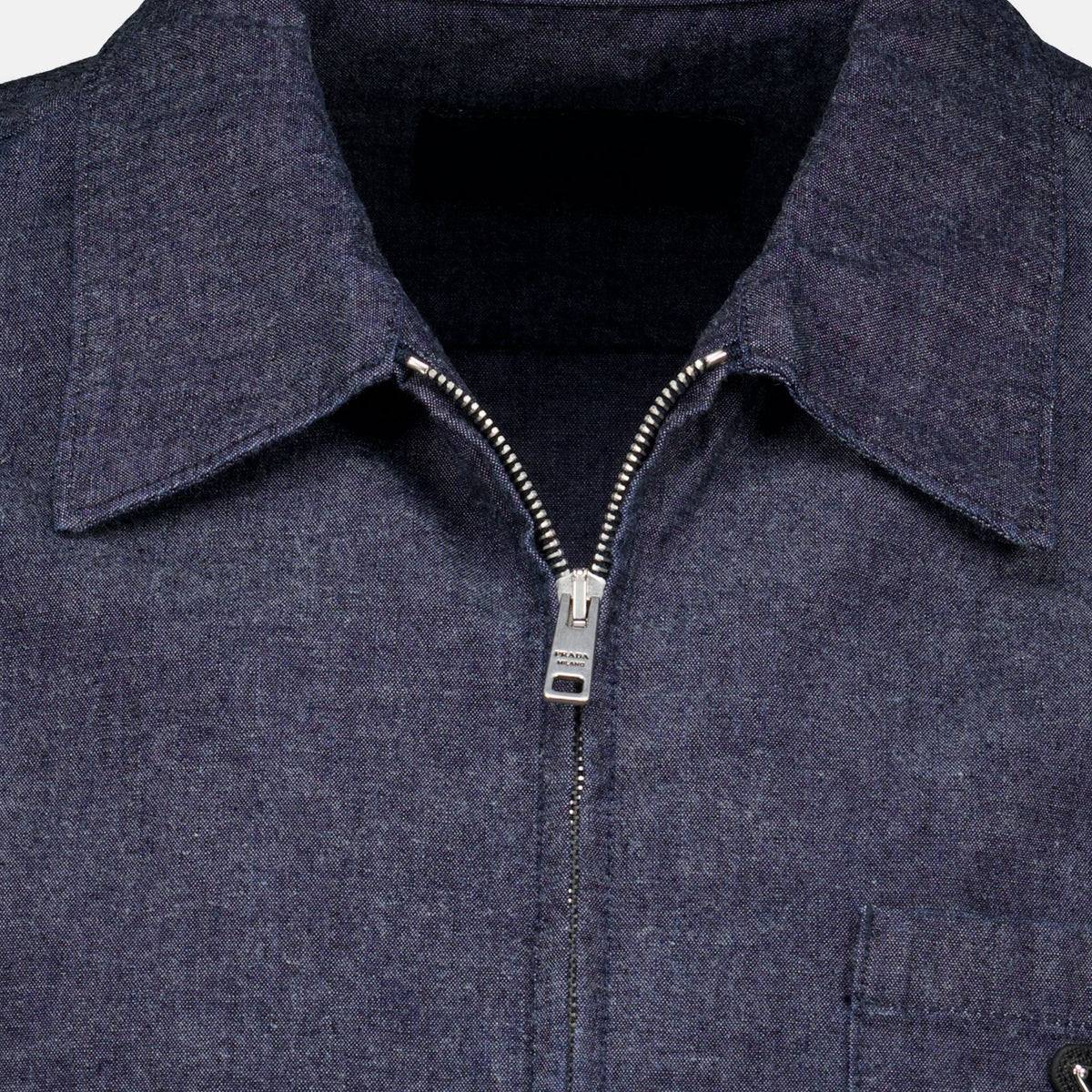 Camicia in chambray grigio-blu