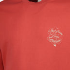 red t-shirt, Drole De Monsieur, printed t-shirt, casual wear, cotton t-shirt