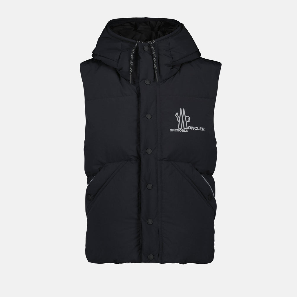 Image of Sleek Sleeveless Puffer Vest by Moncler Grenoble for Men - Season Autumn-Winter 2024 - Front View