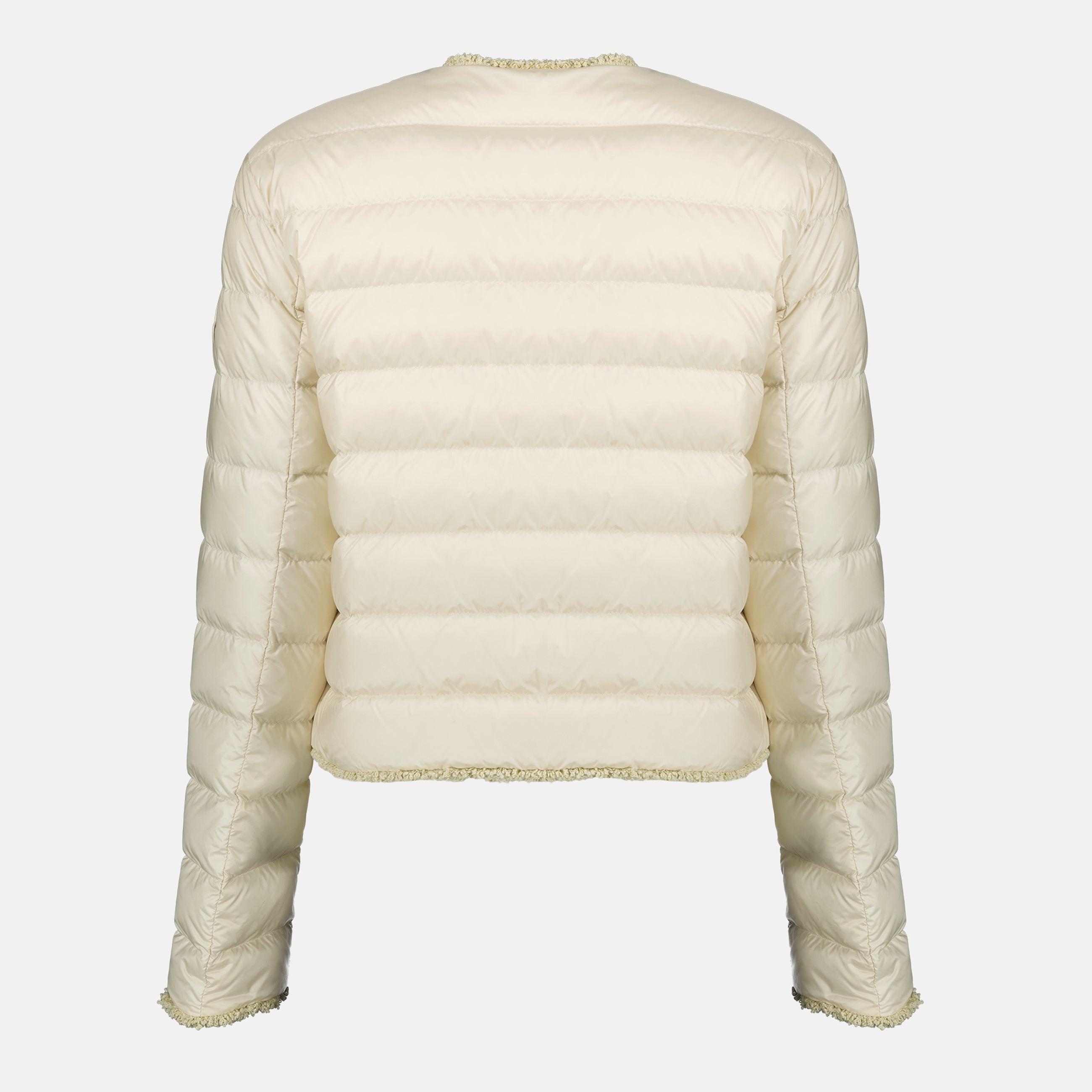 White Floral Short Down Jacket - Moncler - Women | WE IN STYLE