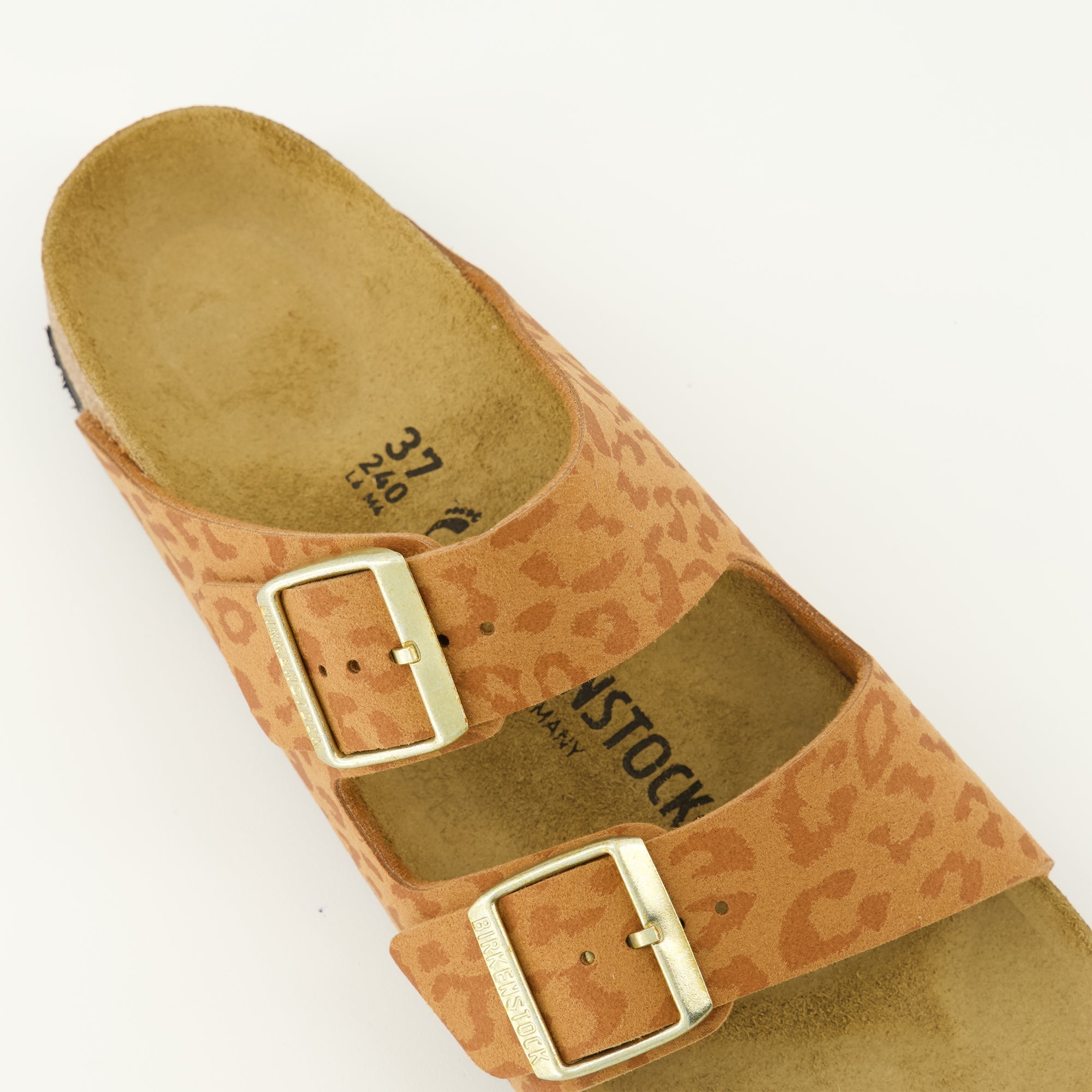 Image of Arizona Leopard Print Sandals by Birkenstock for Women - Season Spring-Summer 2026 - Top Detail View