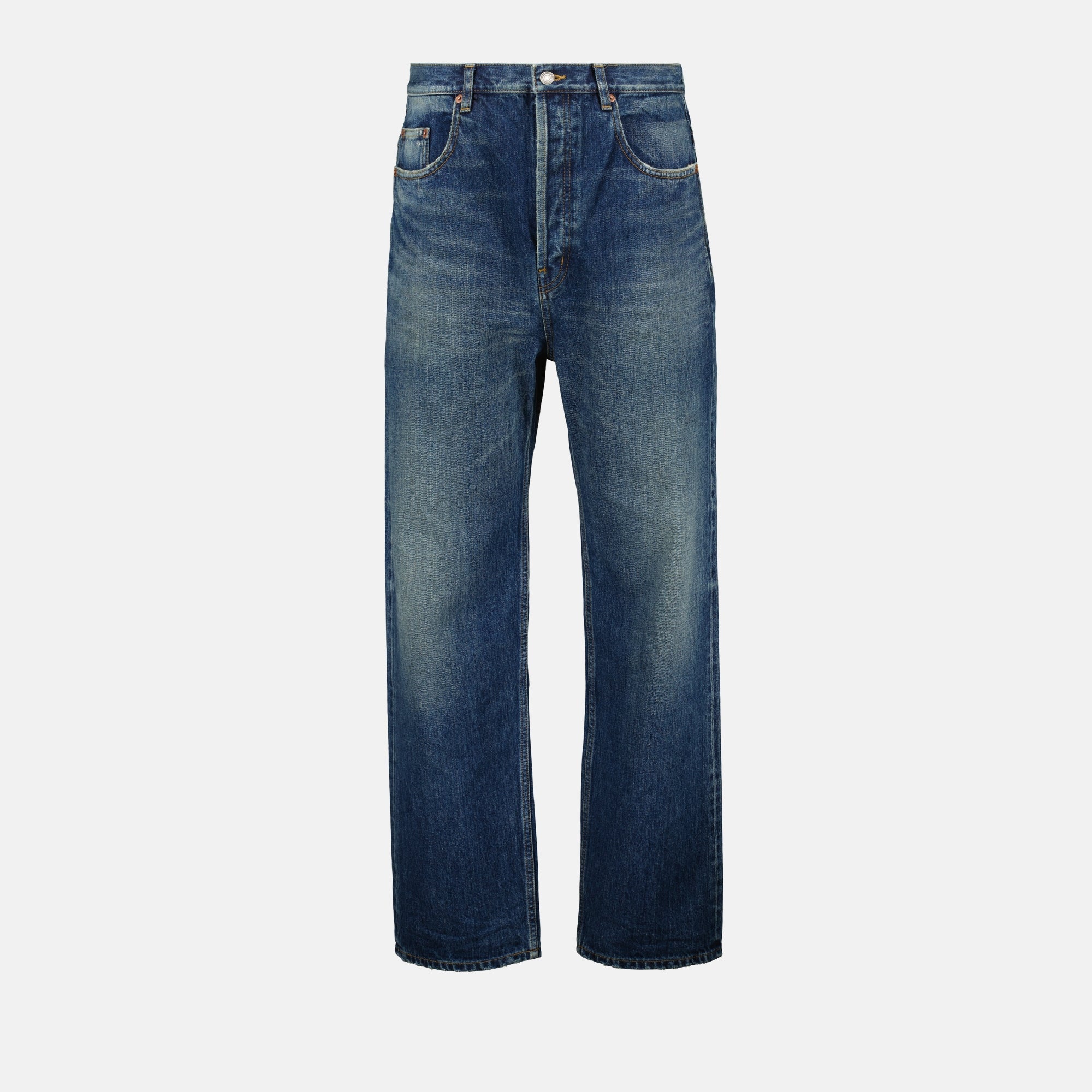 Imagem de jeans de cintura alta da Saint Laurent para Homens - Temporada Primavera-Verão 2025 - Vista Frontal