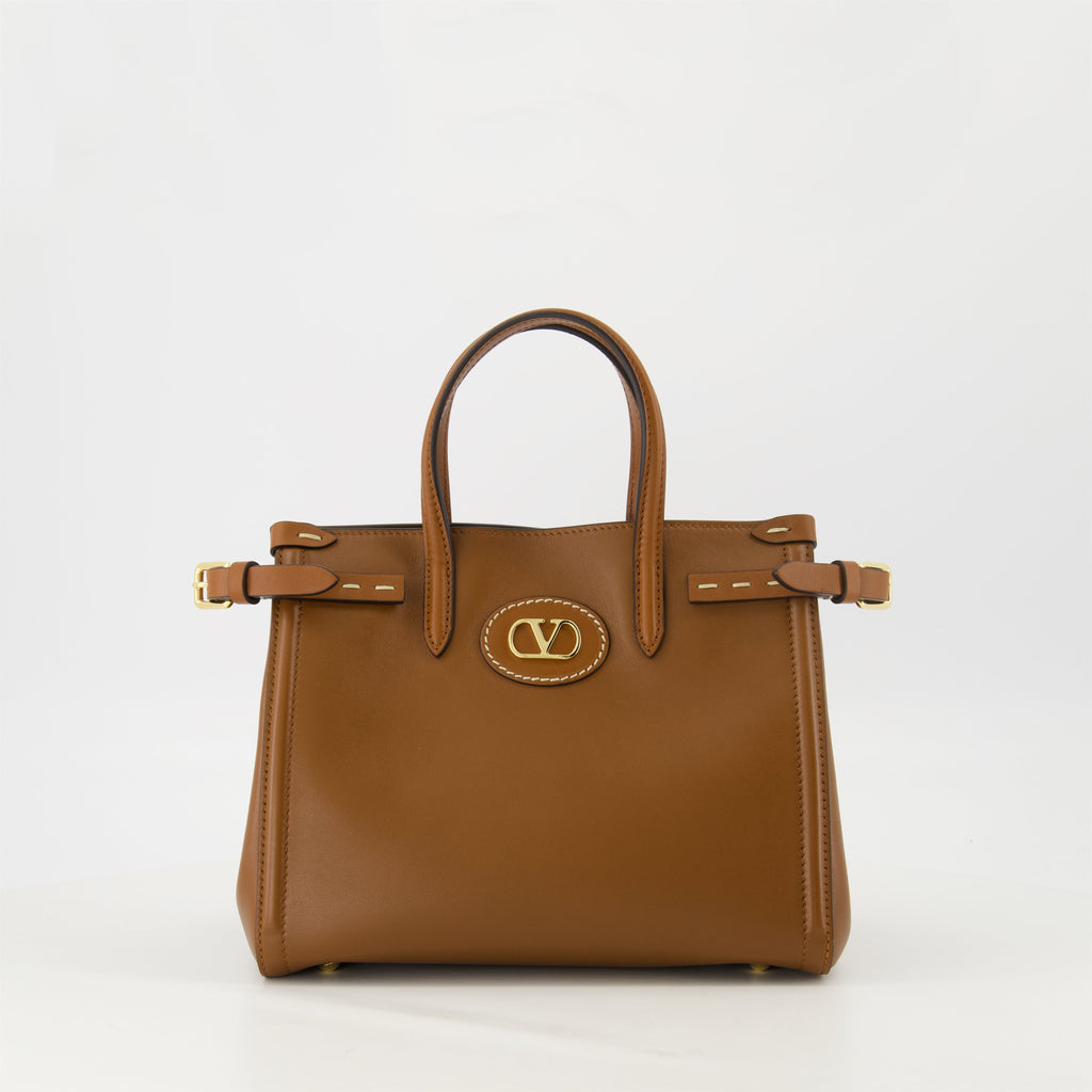 Valentino Garavani Antibes bag, leather tote, stylish tote, brown leather bag, designer handbag