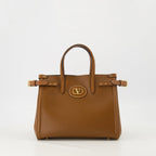 Valentino Garavani Antibes bag, leather tote, stylish tote, brown leather bag, designer handbag