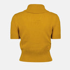 Pull Col Roulé en Cachemire Jaune