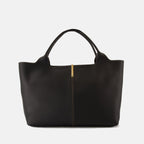 Tod's shopping bag, medium black bag, calf leather bag, fashion accessories, premium handbags