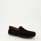 Image of City Gommino Suede Loafers by Tod's for Men - Season Autumn-Winter 2025 - Front Right Three-Quarter View