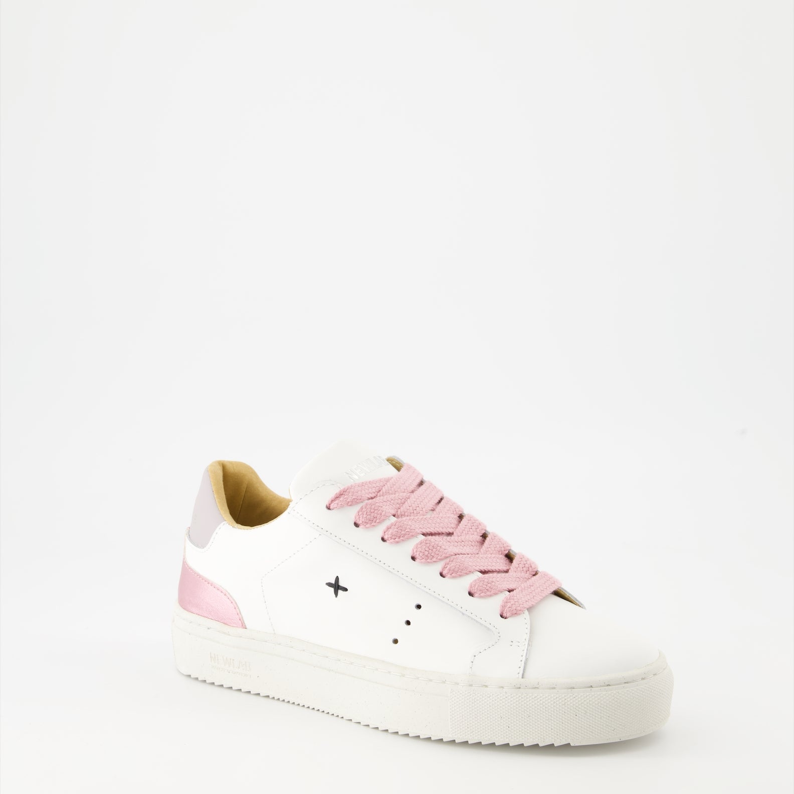 Luxury sneakers, White-rose leather sneakers, Lug sole sneakers, New Lab NL10, Spring-Summer 2024 footwear