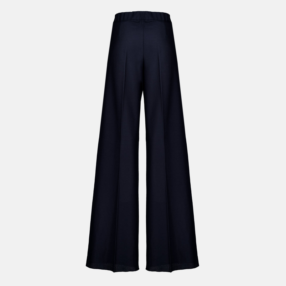 Pantalón de pernera ancha de punto azul marino