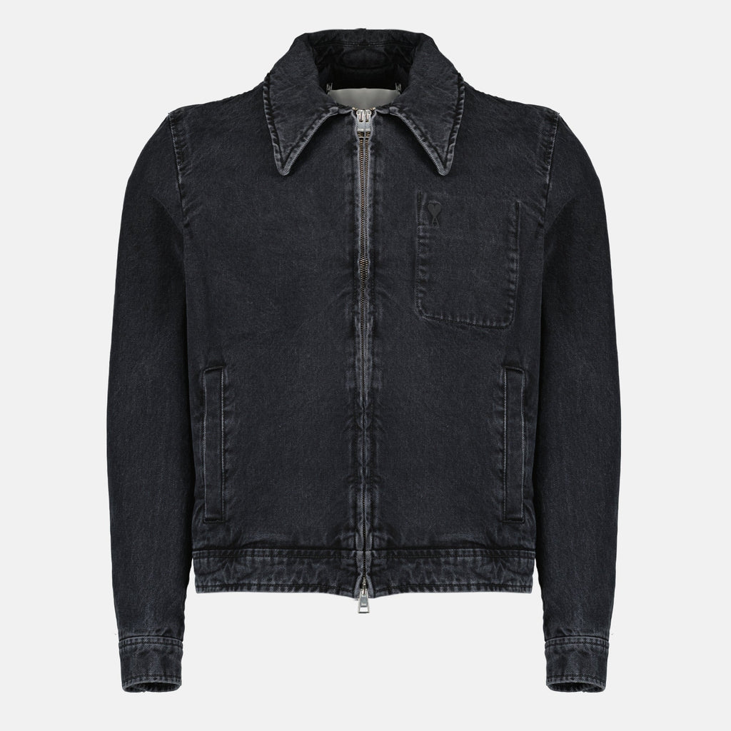 Zippered Denim Jacket