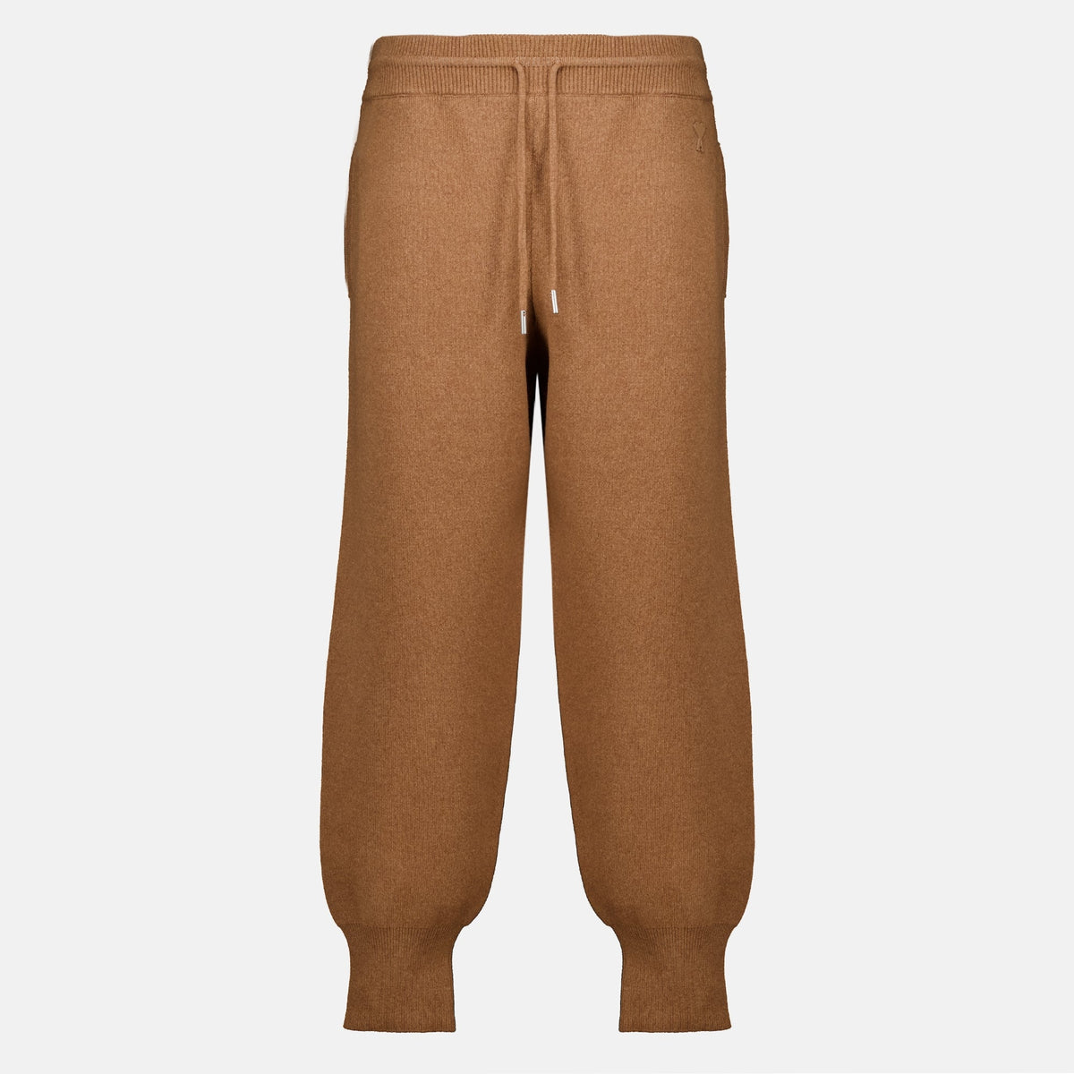 Pantalon de Jogging en Laine Marron