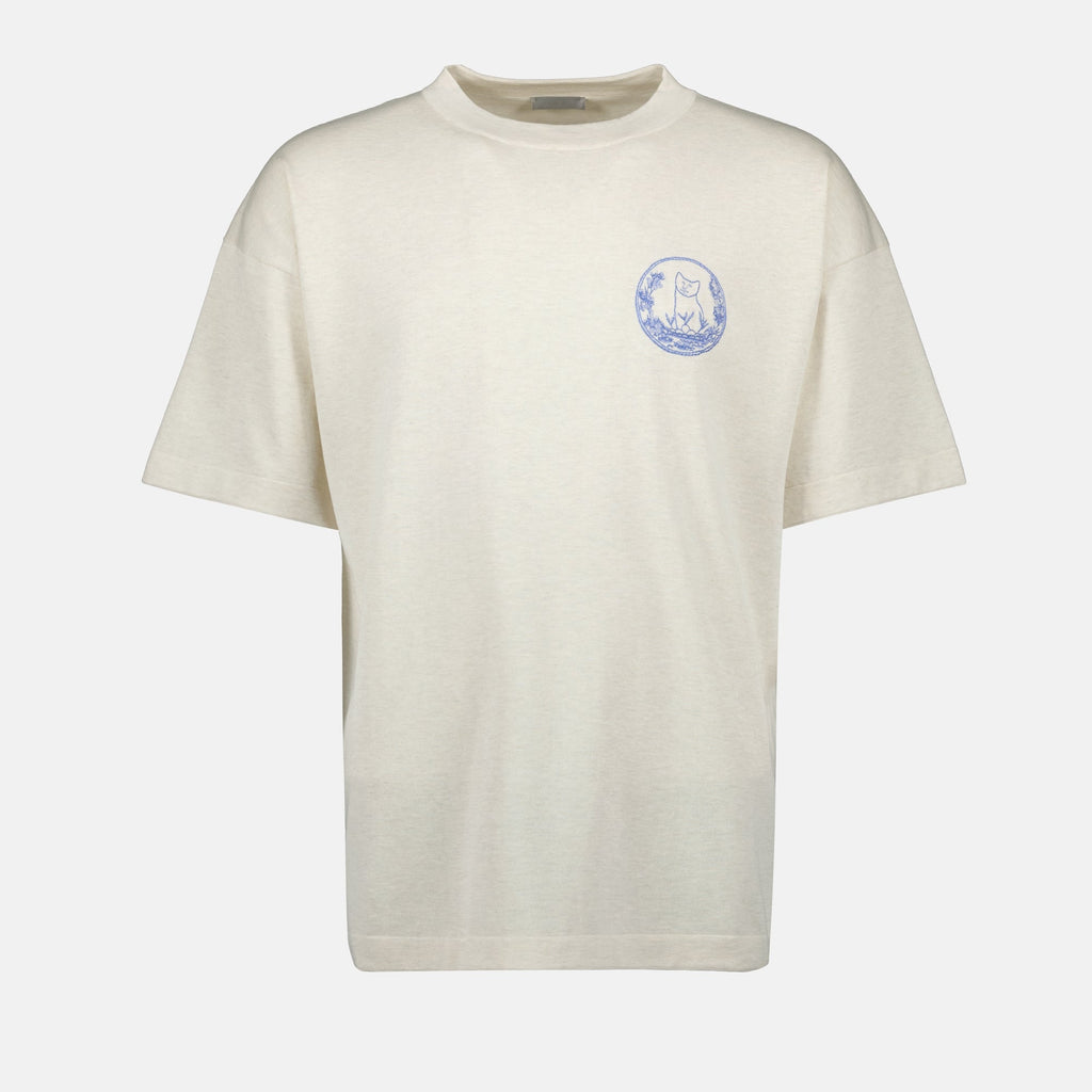 Image of Oversized knit T-shirt by Dior for Men - Season Spring-Summer 2025 - Front View