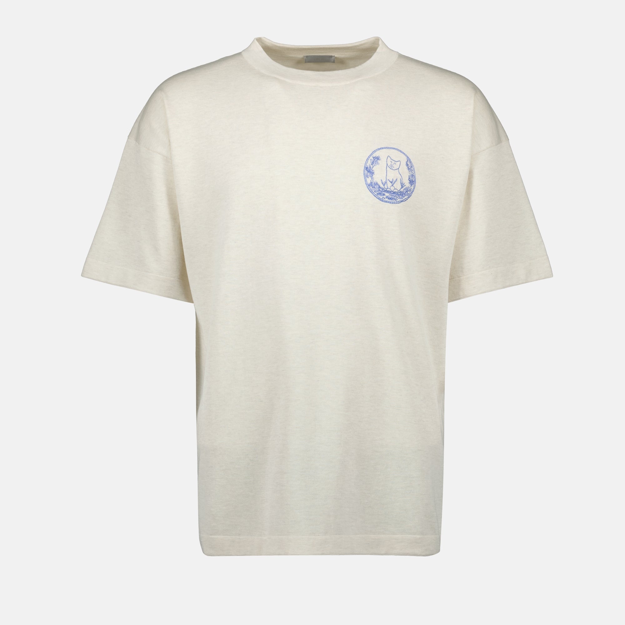 Image of Oversized knit T-shirt by Dior for Men - Season Spring-Summer 2025 - Front View